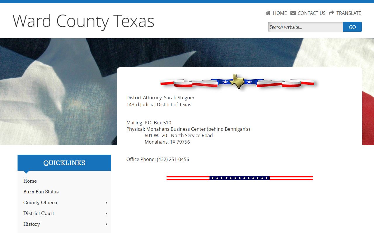 Ward County court records after arrest district attorney page